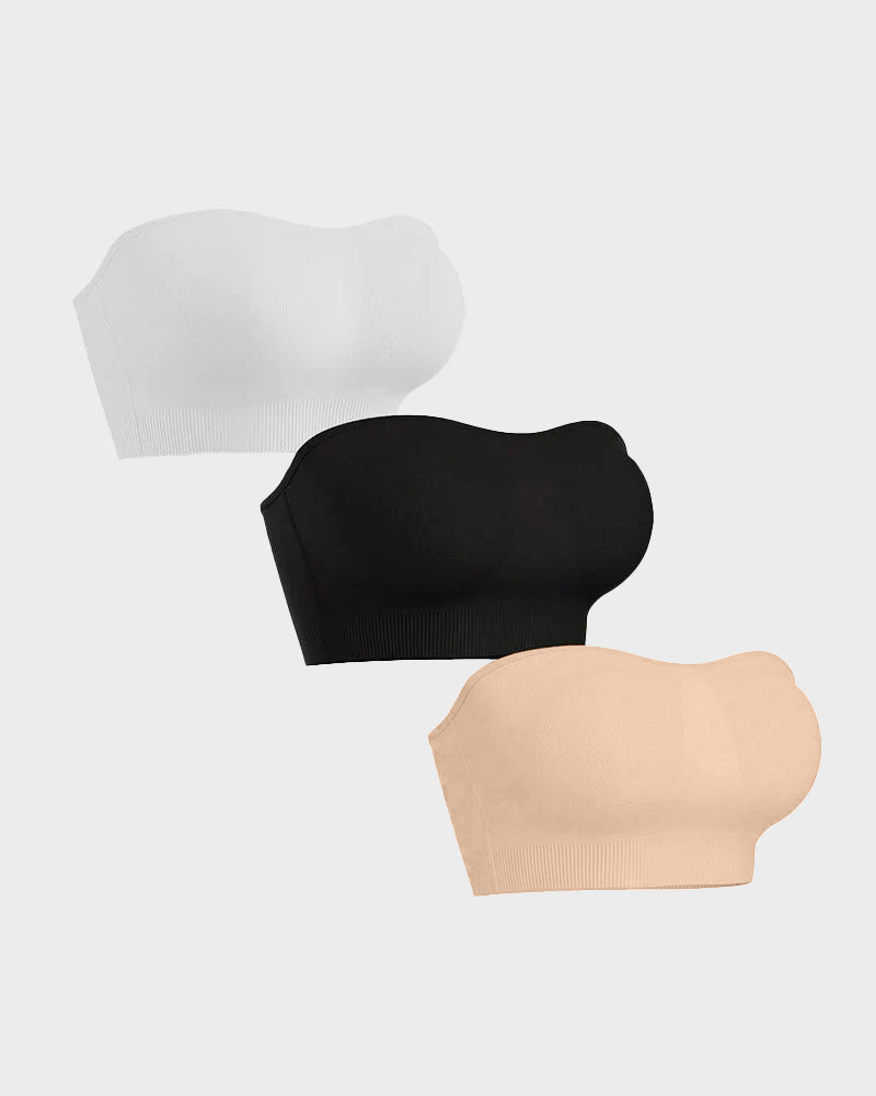 Non-Slip Seamless Strapless Bandeau Bra - FirmaHold