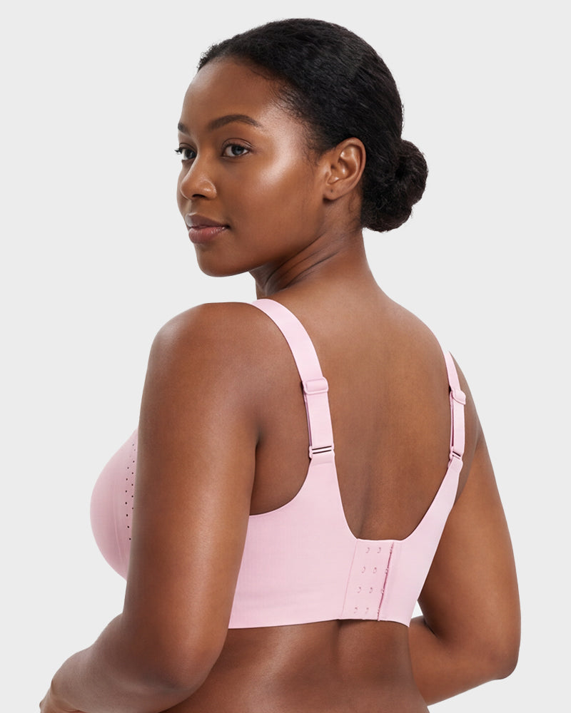 V-Neck Wireless Minimizer Bra with Adjustable Clasp - FirmaSmooth
