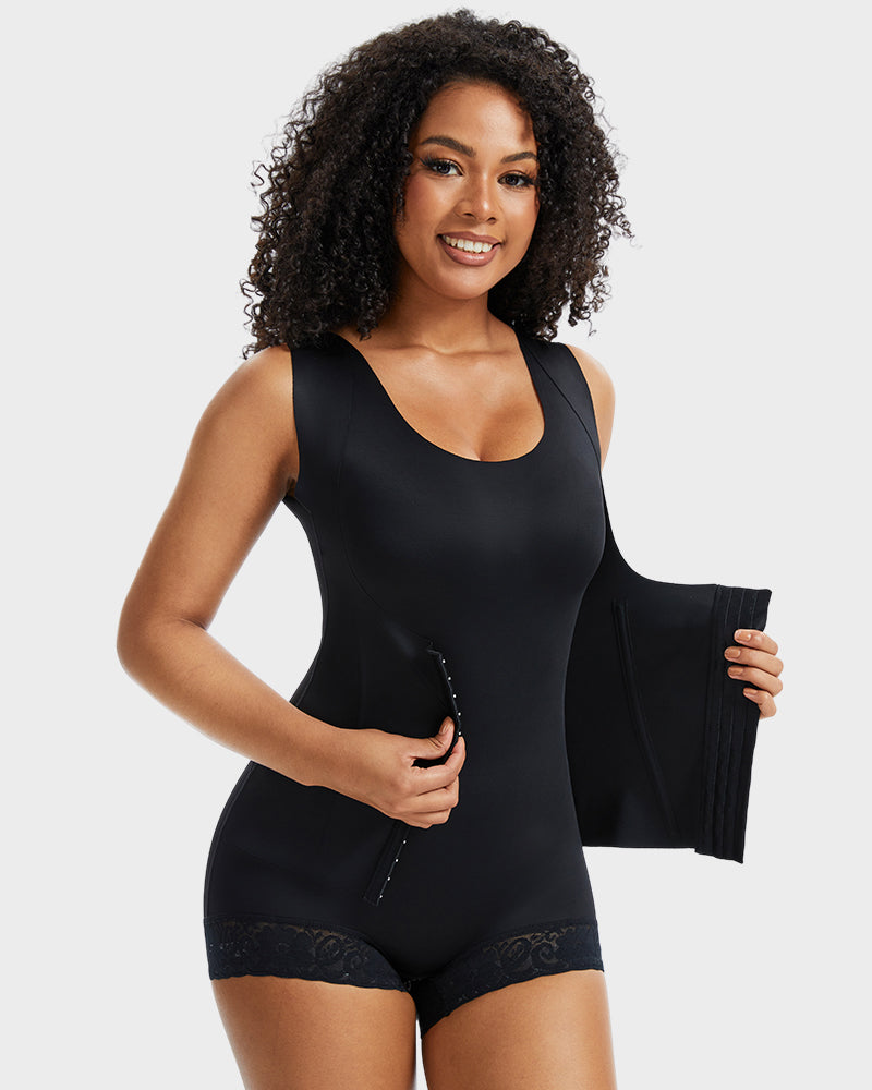 Double-Layer Power Mesh Tummy Sculpt Bodysuit - FirmaSculpt