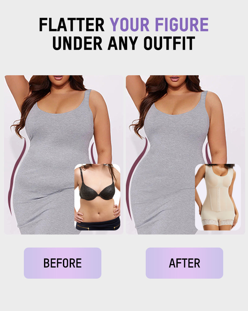 Double-Layer Power Mesh Tummy Sculpt Bodysuit - FirmaSculpt