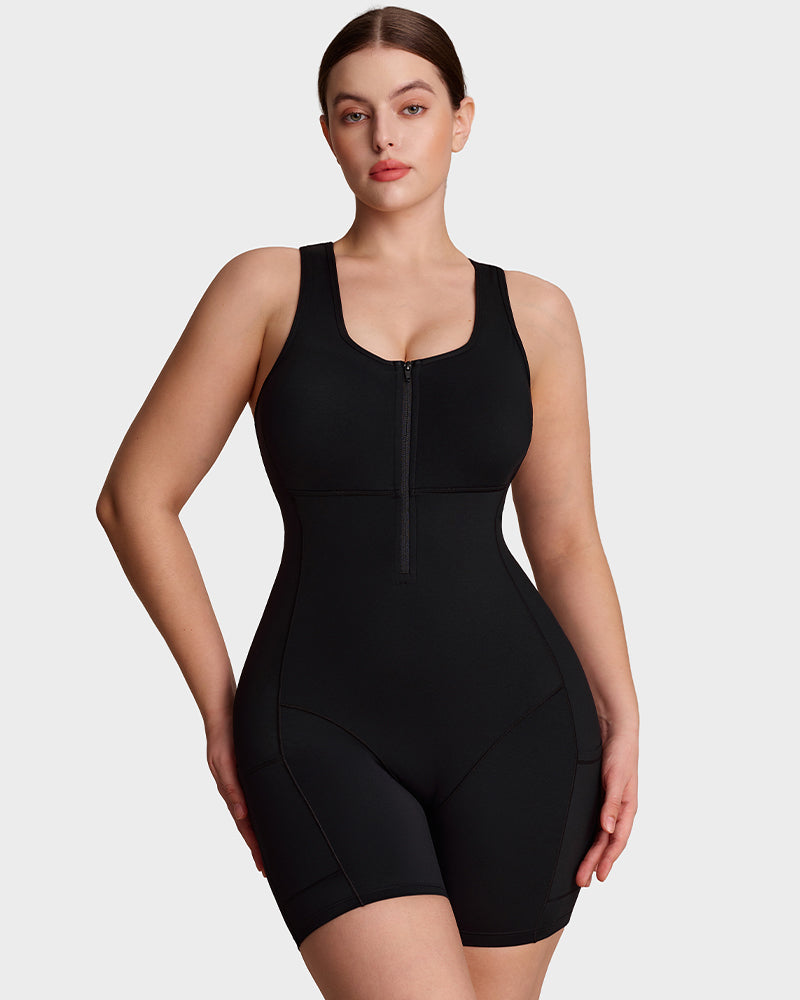Sauna Sculpting Workout Romper - FirmaActive