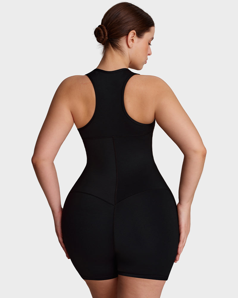 Sauna Sculpting Workout Romper - FirmaActive