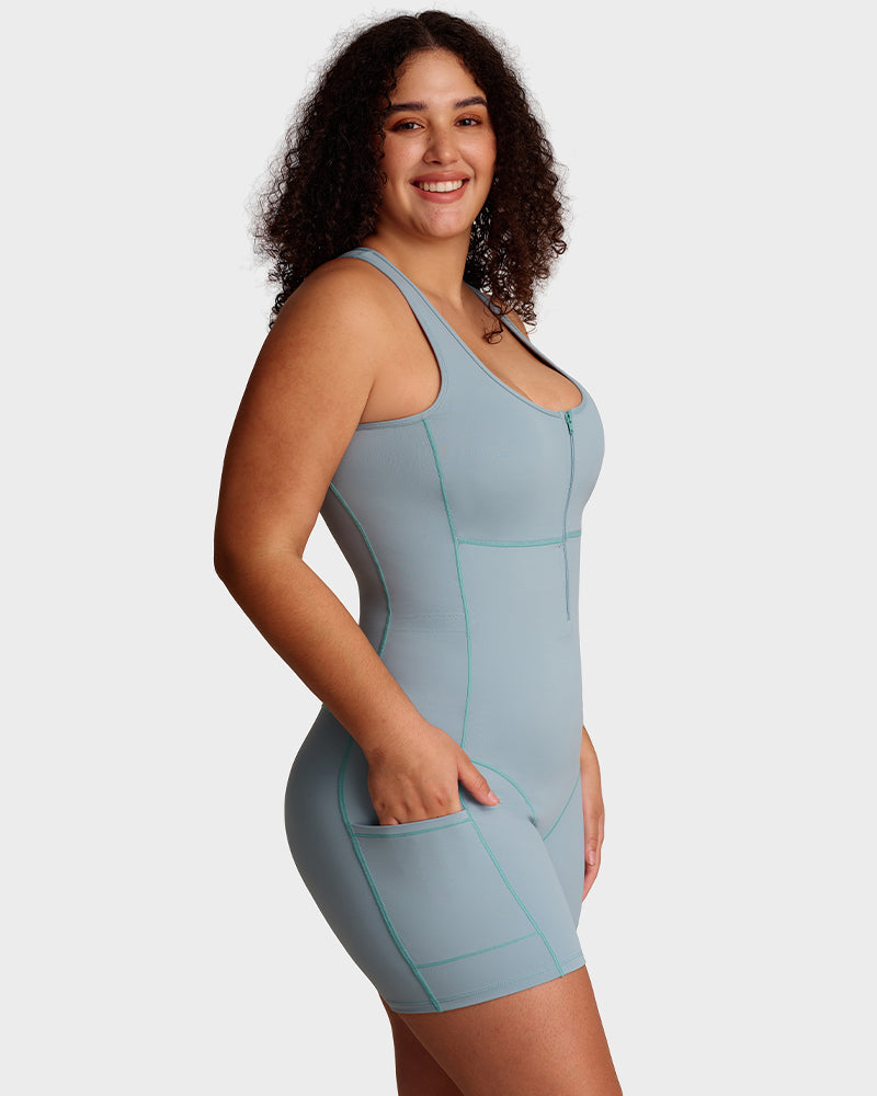 Sauna Sculpting Workout Romper - FirmaActive