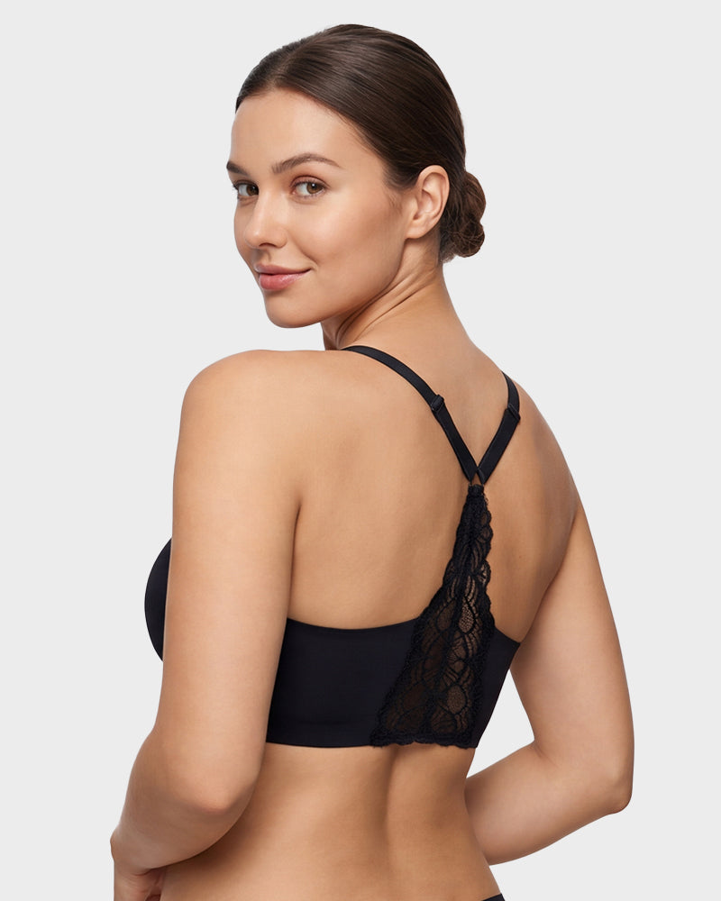 Seamless Backless Lace Bralette - FirmaLace