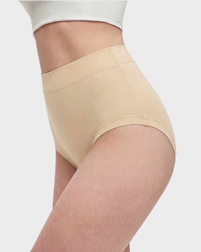 Seamless High-Waist Full Coverage Cotton Knickers 5-Pack - FirmaSoft