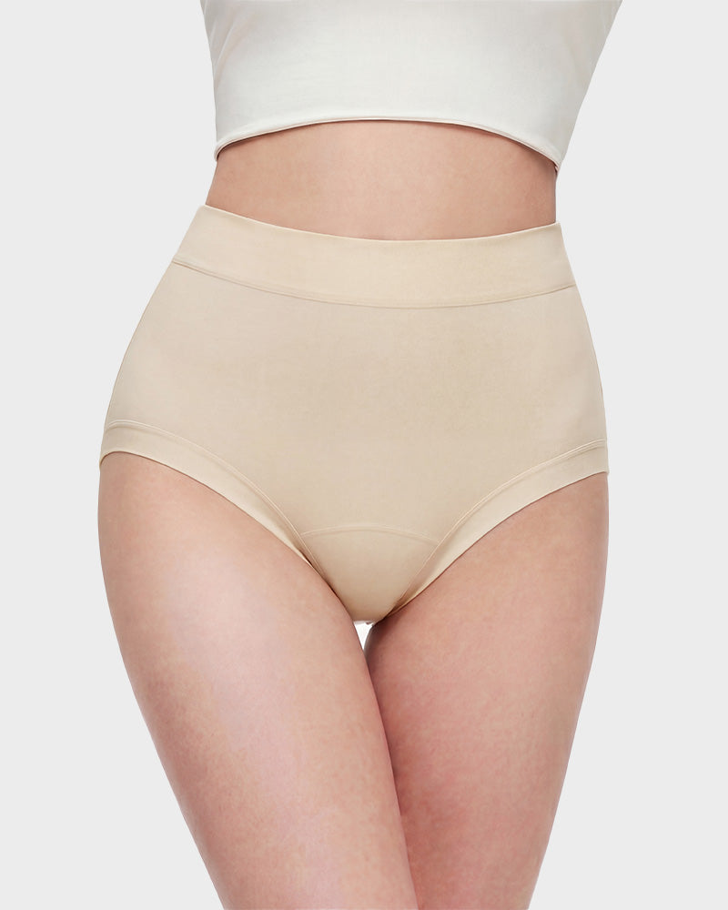 Seamless High-Waist Full Coverage Cotton Knickers 5-Pack - FirmaSoft