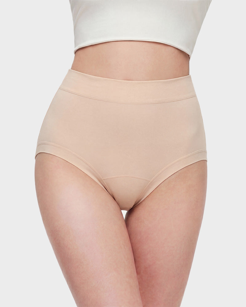 Seamless High-Waist Full Coverage Cotton Knickers 5-Pack - FirmaSoft
