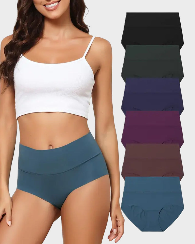 Seamless High-Waist Comfort Knickers 6-Pack - FirmaSmooth
