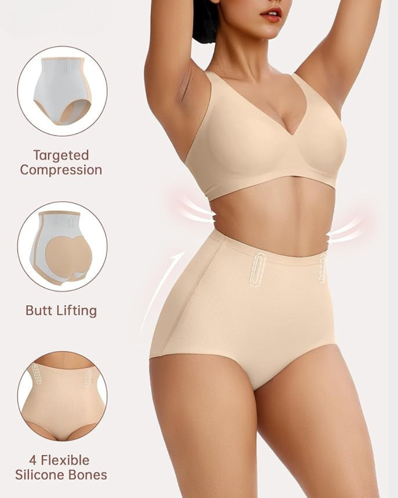 High-Waisted Tummy Control Shaping Briefs 3-Pack - FirmaControl