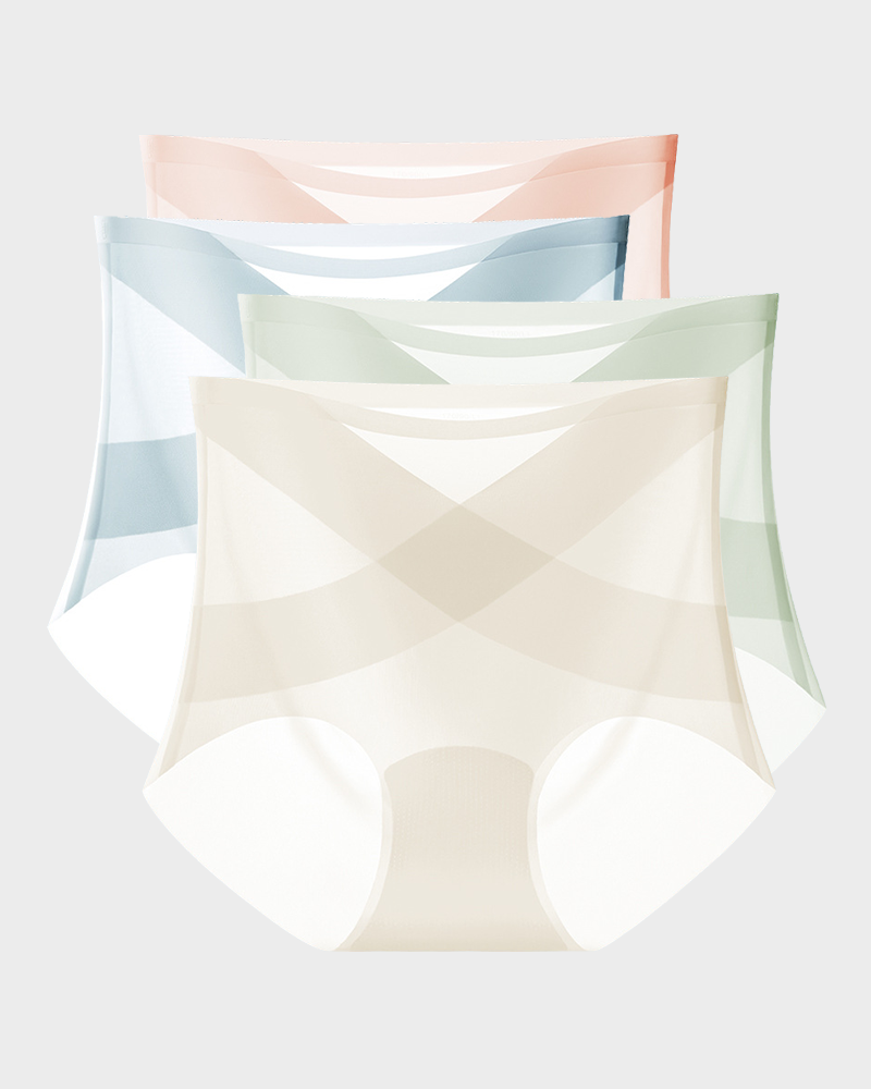 Seamless High-Waist Tummy Control Knickers 4-Pack - FirmaControl