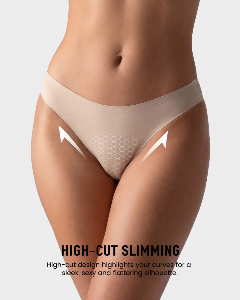 Seamless Ice Silk No-Show Thong Underwear 5-Pack - FirmaSmooth