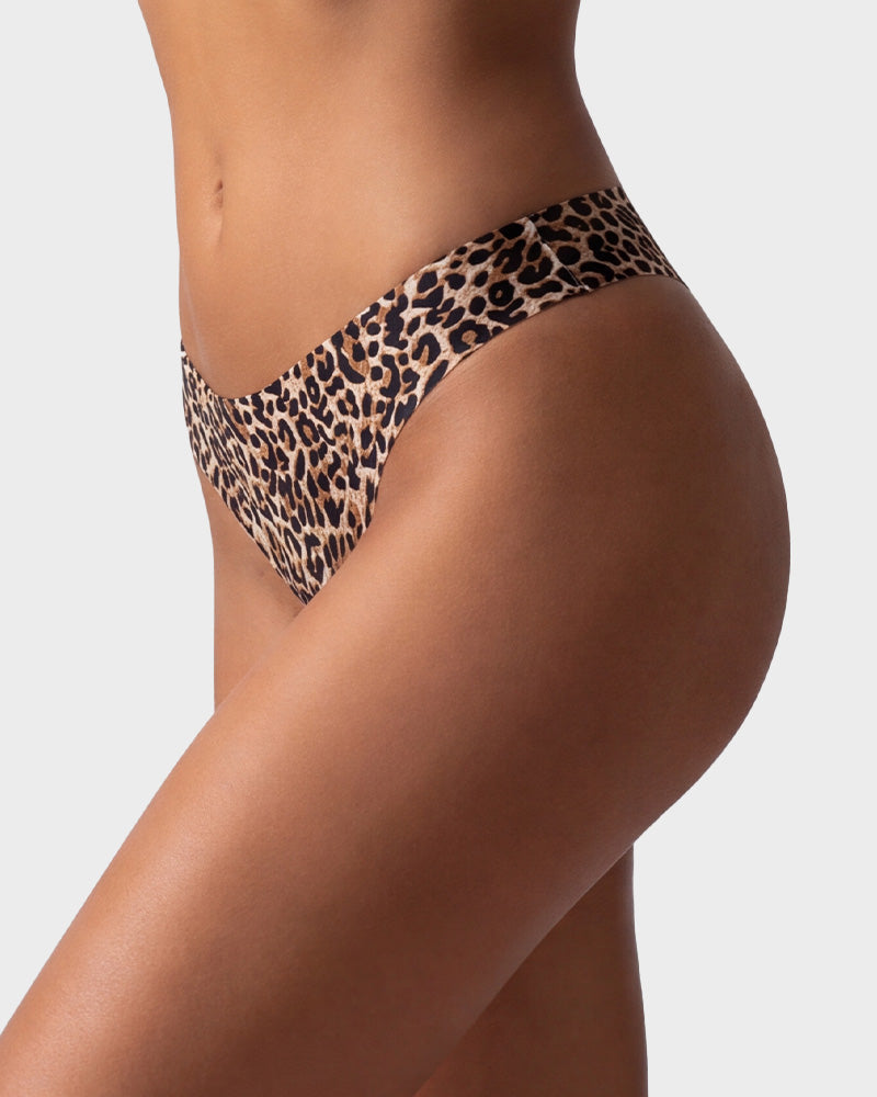 Seamless Ice Silk No-Show Thong Underwear 5-Pack - FirmaSmooth