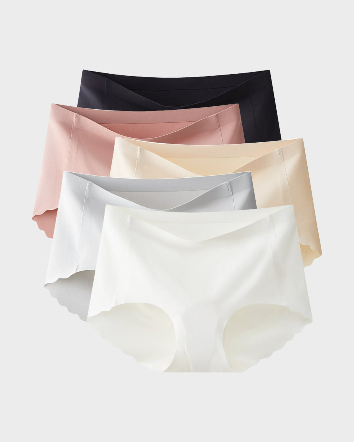Seamless No Camel Toe Silk Antibacterial Gusset Knickers 5-Pack - FirmaSmooth