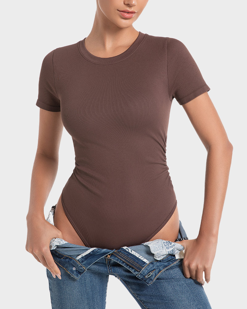 Seamless Short Sleeve Shaping Bodysuit - FirmaSmooth