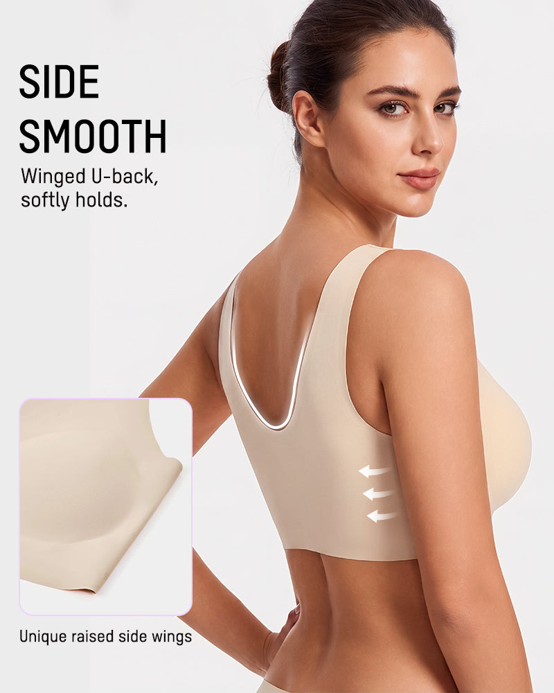 Seamless Wireless Full-Coverage T-Shirt Bra - FirmaSmooth