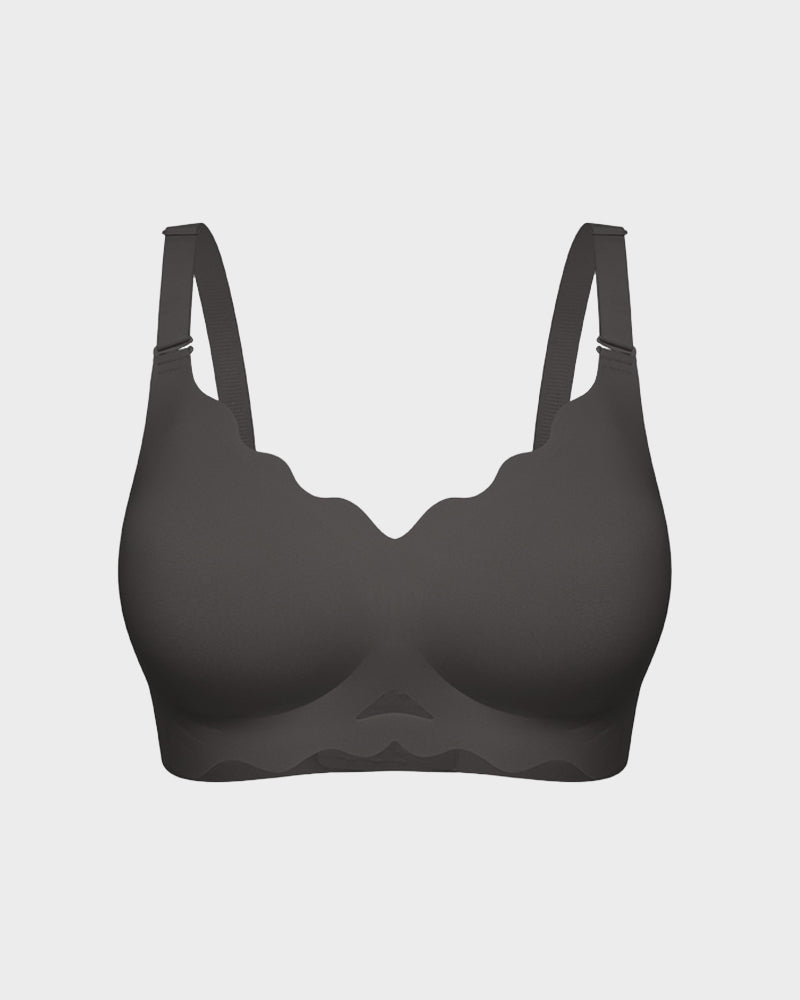 Seamless Wireless Jelly Bra with Scalloped Edges - FirmaSoft