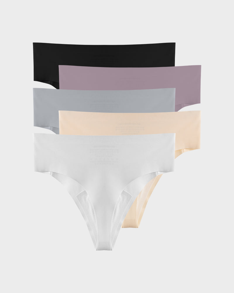 Seamless No-Show Thongs 5-Pack - FirmaSmooth