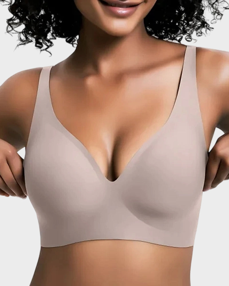 Seamless Deep-V Wireless Push-Up Bra - FirmaLift