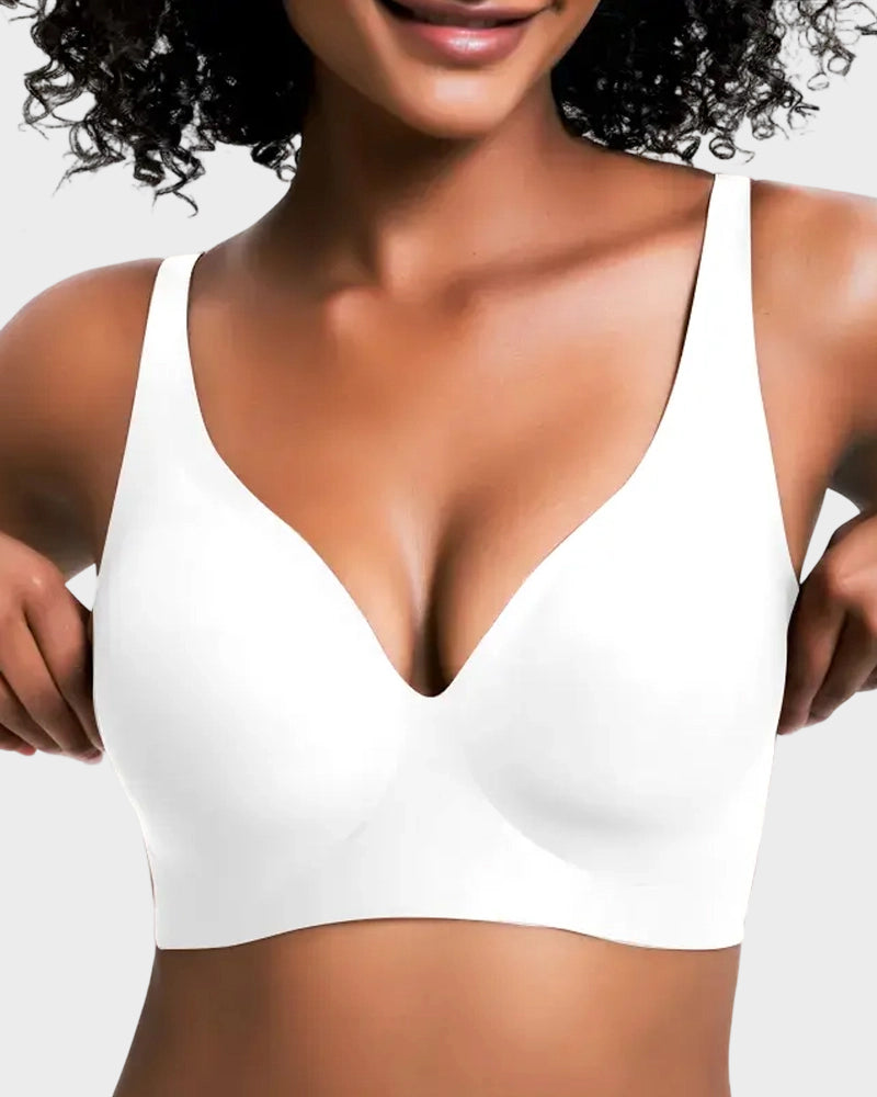 Seamless Deep-V Wireless Push-Up Bra - FirmaLift