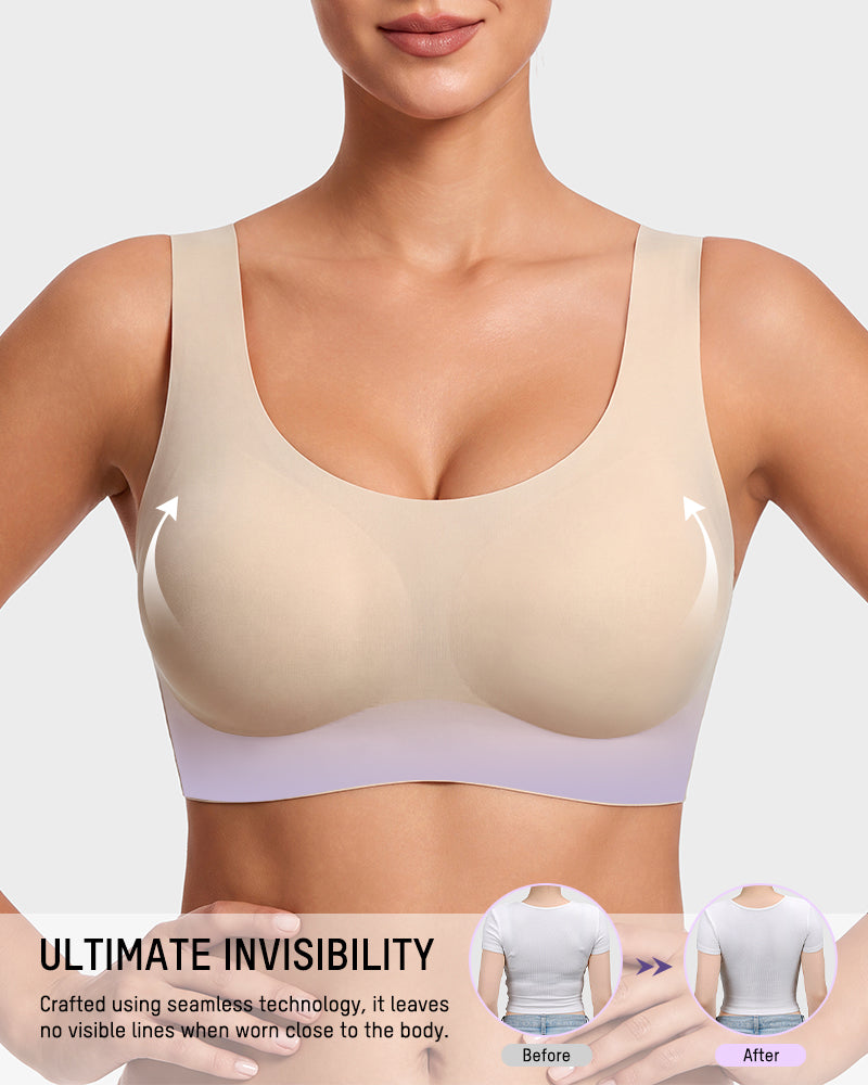 Seamless Wireless Full-Coverage T-Shirt Bra - FirmaSmooth