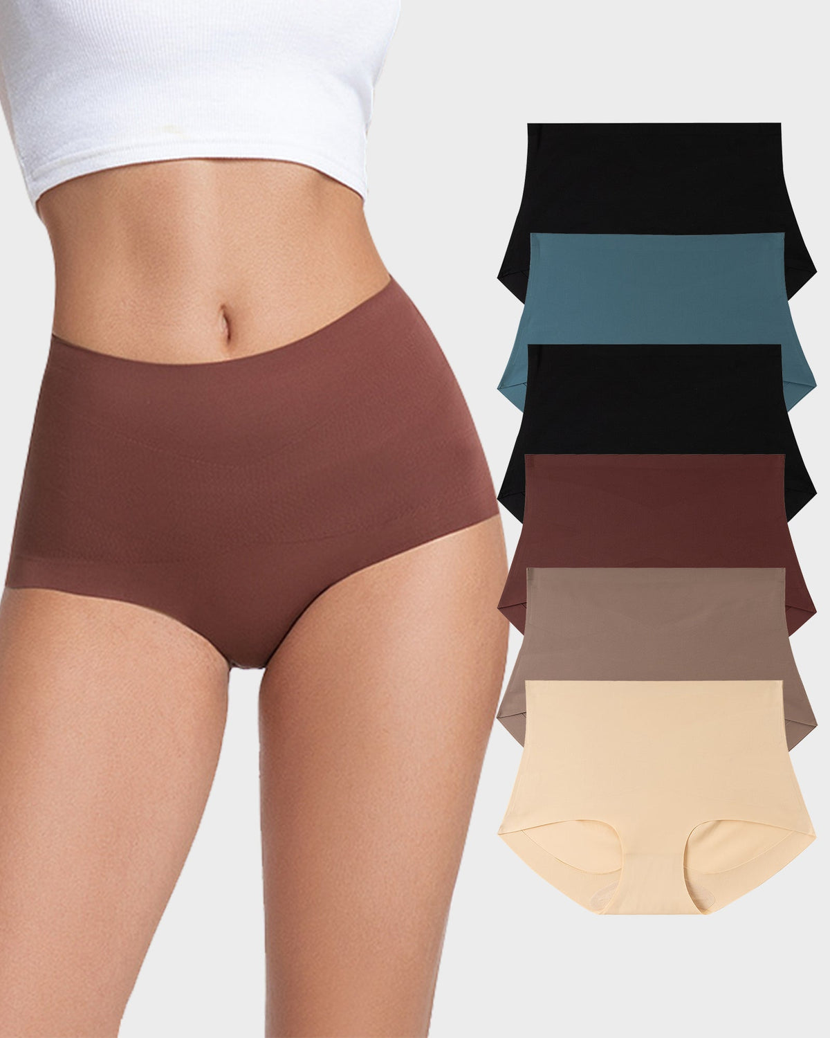 Seamless High-Waist Shaping Knickers 6-Pack - FirmaControl