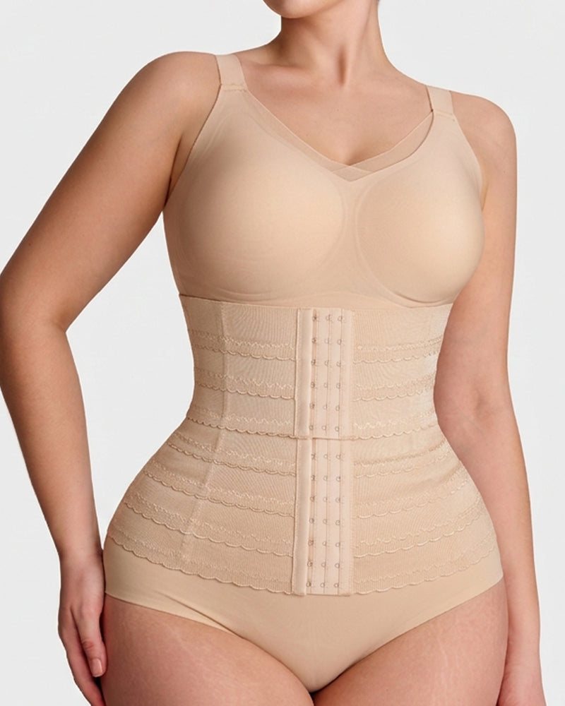 Segmented Steel-Boned Waist Trainer Corset - FirmaControl