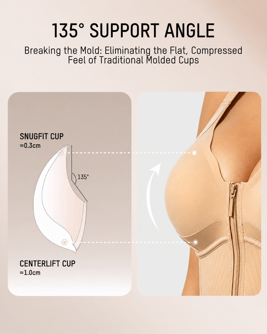 Zip-Front Longline Shaping Bra for Fuller Busts - FirmaSmooth