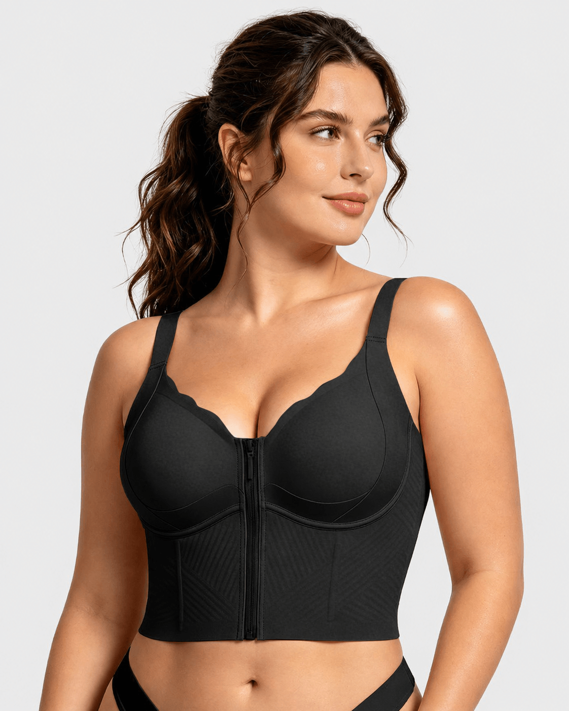 Zip-Front Longline Shaping Bra for Fuller Busts - FirmaSmooth