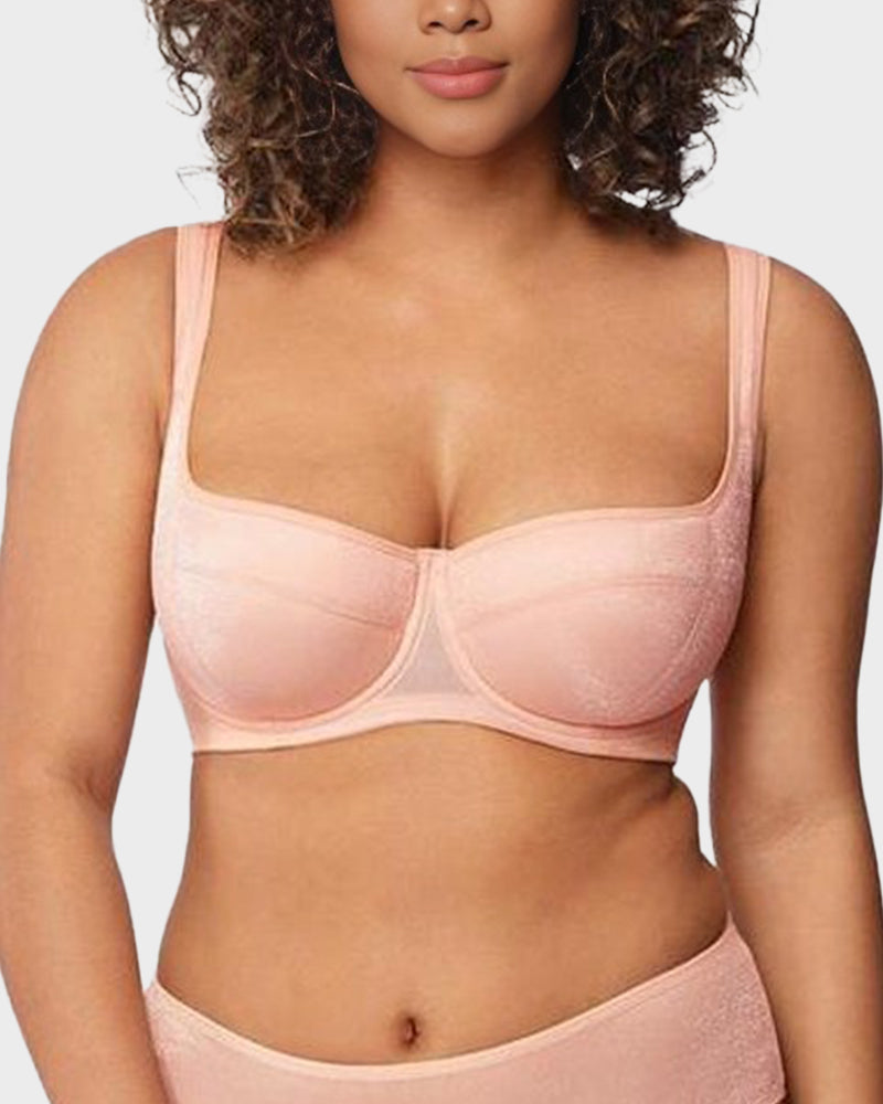 Shimmer Lightly Padded Balconette Bra - FirmaLace