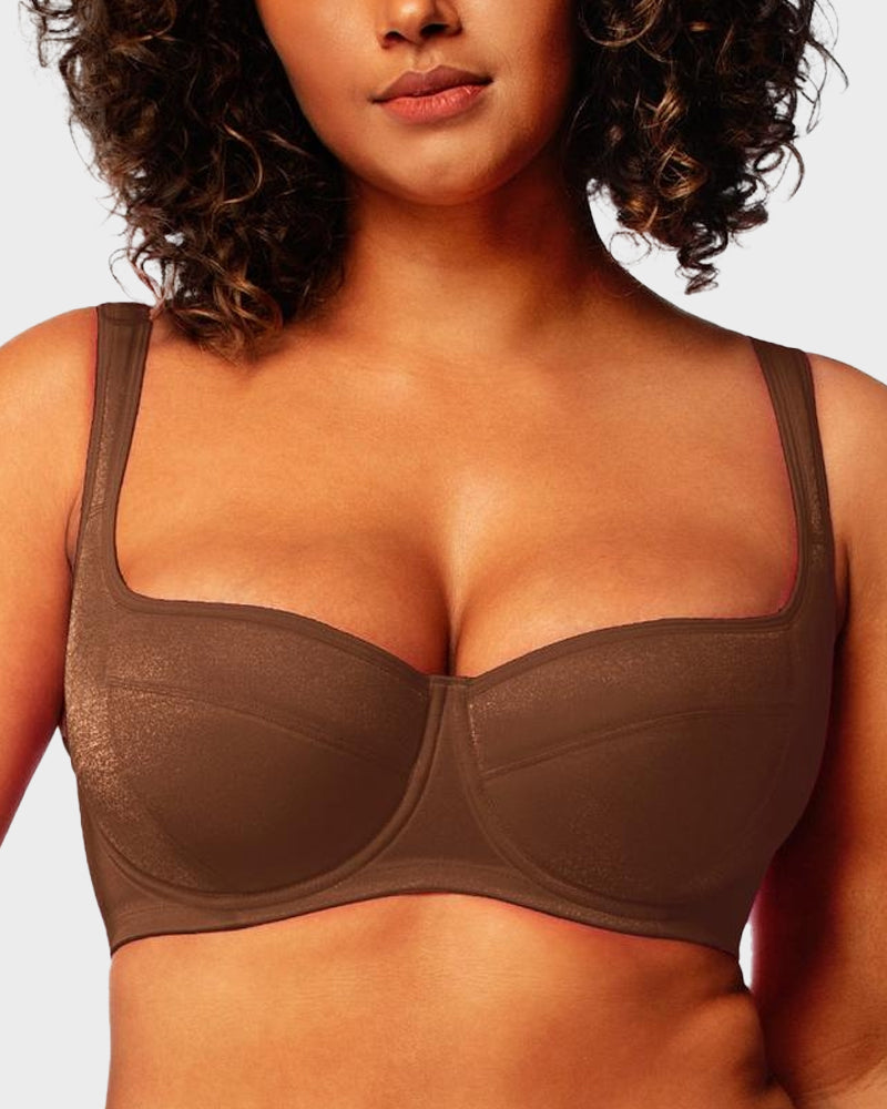 Shimmer Lightly Padded Balconette Bra - FirmaLace