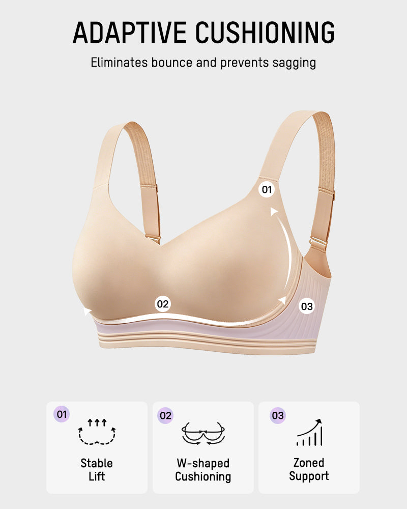 Shock-Absorbing Wireless Sports Bra for Fuller Busts - FirmaActive