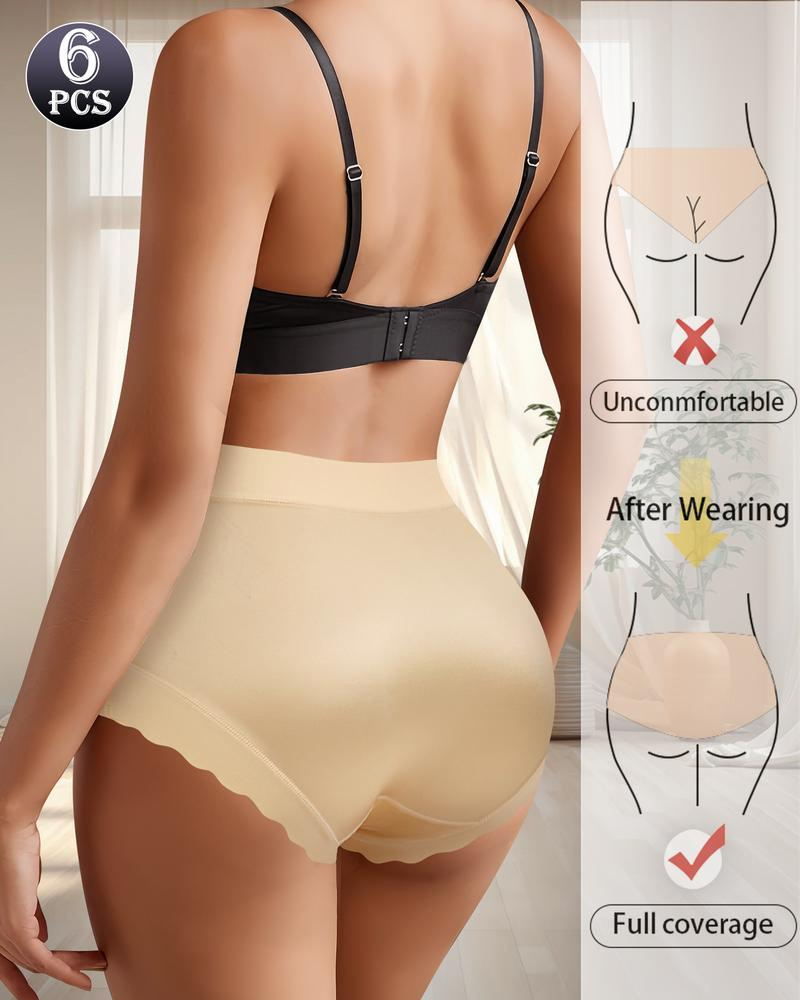 Silky High-Waist Seamless Briefs 6-Pack - FirmaSmooth
