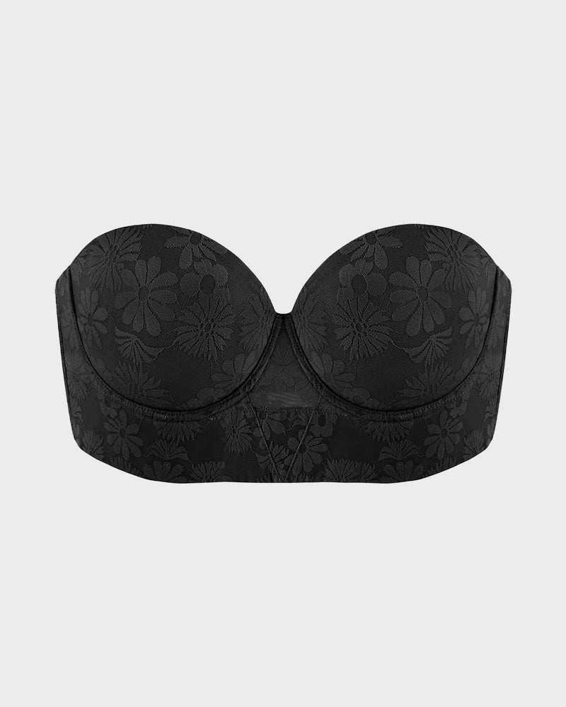 Longline Lace Strapless Underwire Bra - FirmaHold