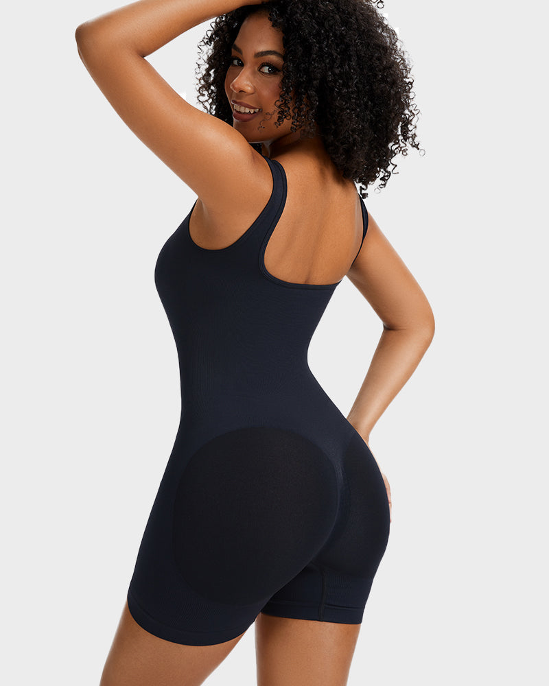 Snap-Button Shaping Shorts Bodysuit - FirmaSculpt