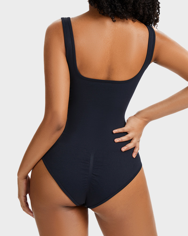 Triangular Shaping Snap-Button Bodysuit - FirmaSculpt