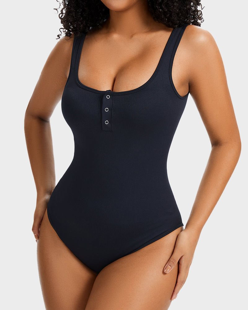 Triangular Shaping Snap-Button Bodysuit - FirmaSculpt
