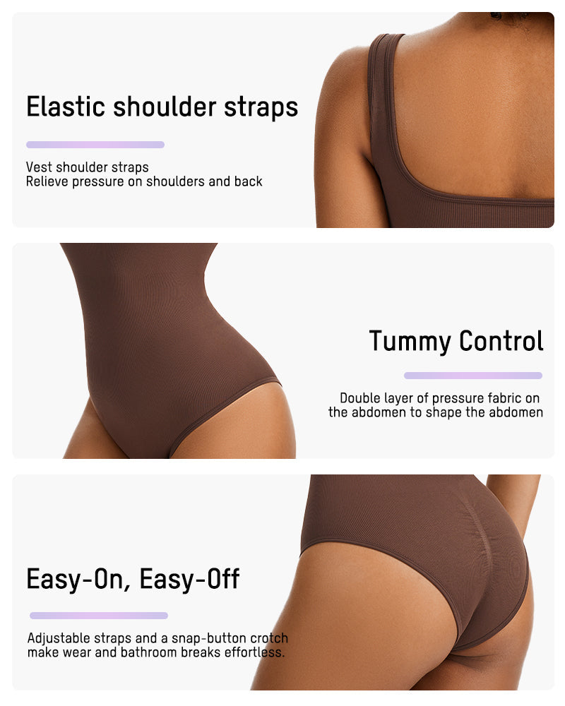 Triangular Shaping Snap-Button Bodysuit - FirmaSculpt