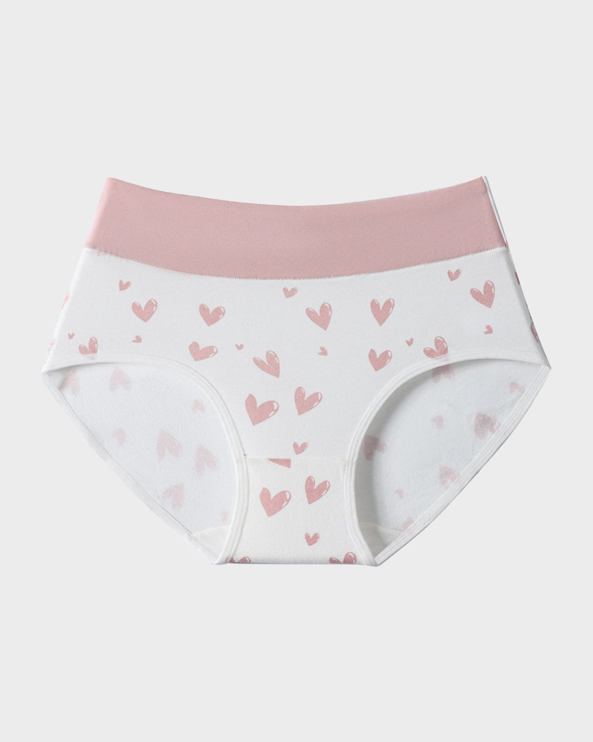 Soft Cotton Heart Print High-Waist Knickers 6-Pack - FirmaSoft