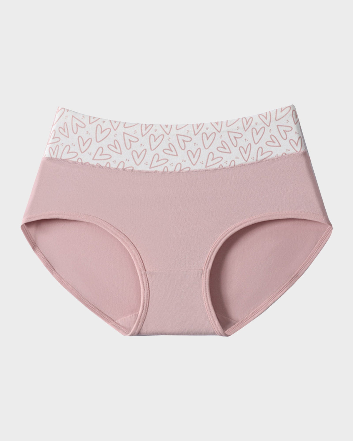 Soft Cotton Heart Print High-Waist Knickers 6-Pack - FirmaSoft