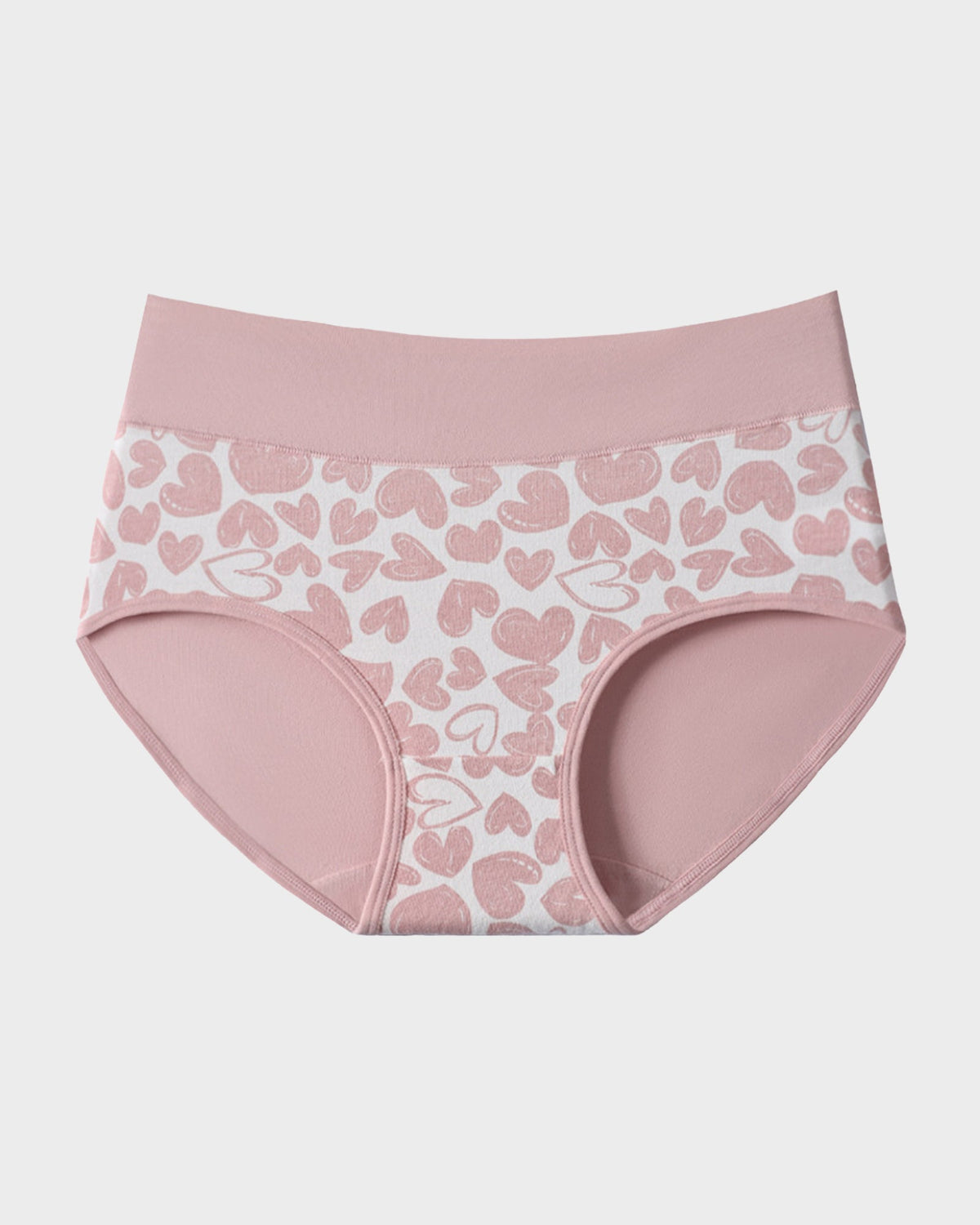 Soft Cotton Heart Print High-Waist Knickers 6-Pack - FirmaSoft