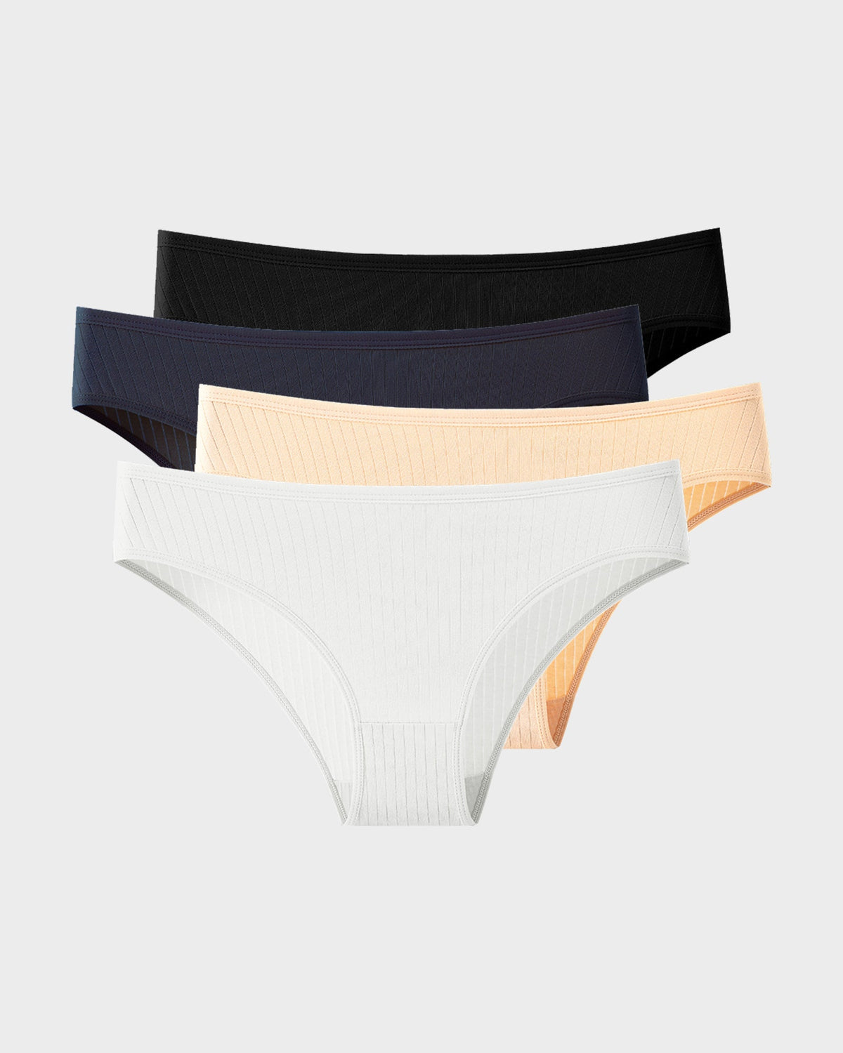 Soft & Breathable Low-Waist Cotton Briefs 4-Pack - FirmaSoft