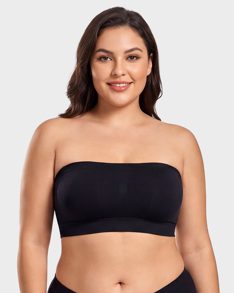 Stay-Put Wireless Seamless Bandeau Bra - FirmStay