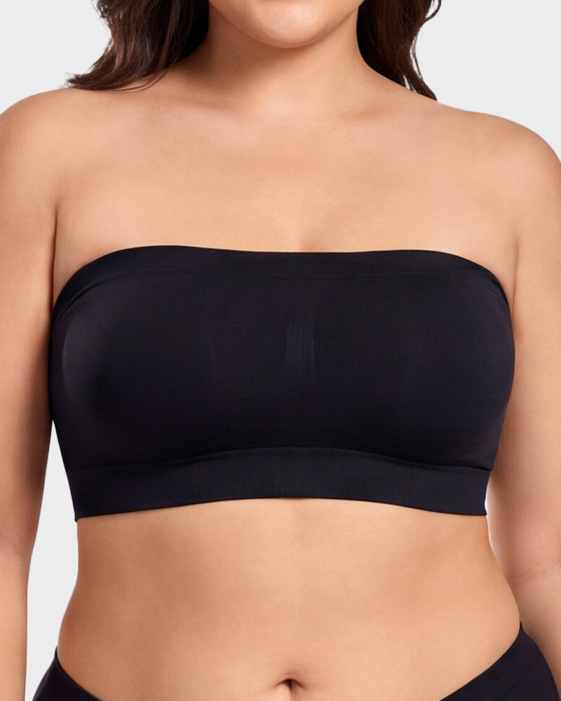 Stay-Put Wireless Seamless Bandeau Bra - FirmStay