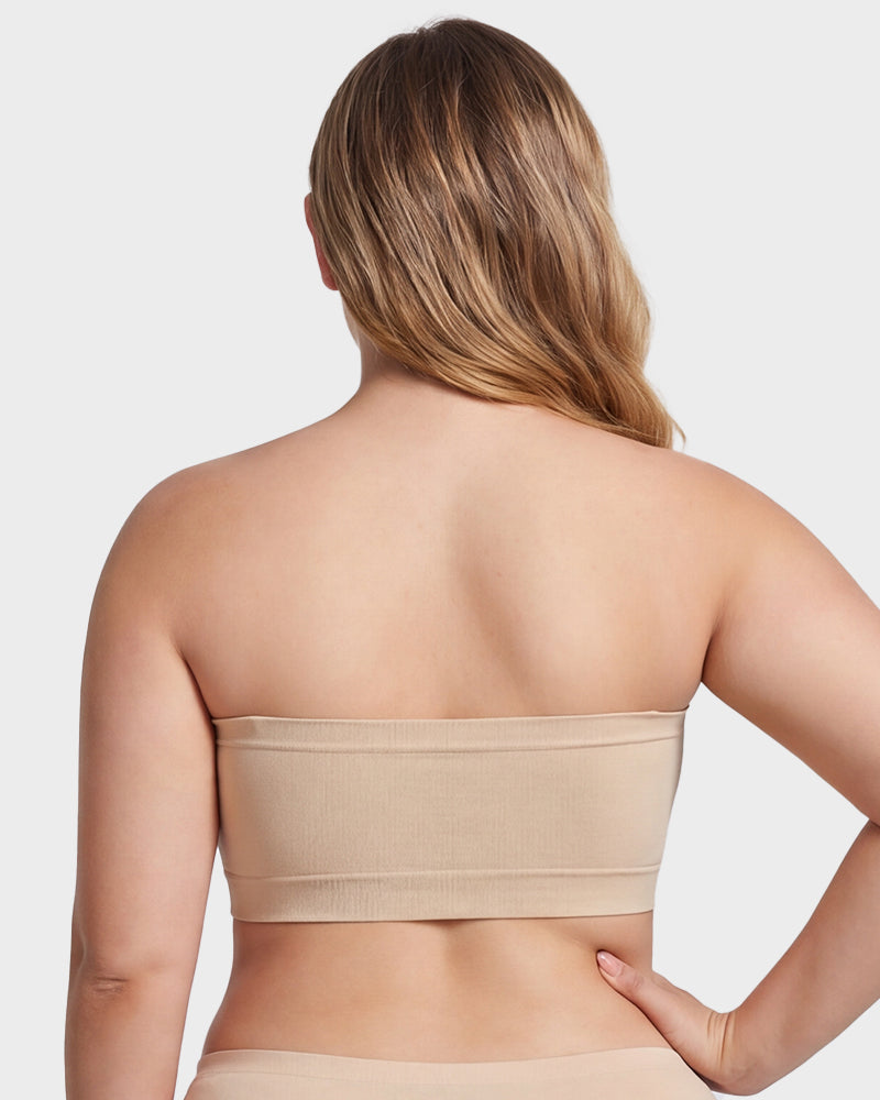Stay-Put Wireless Seamless Bandeau Bra - FirmStay