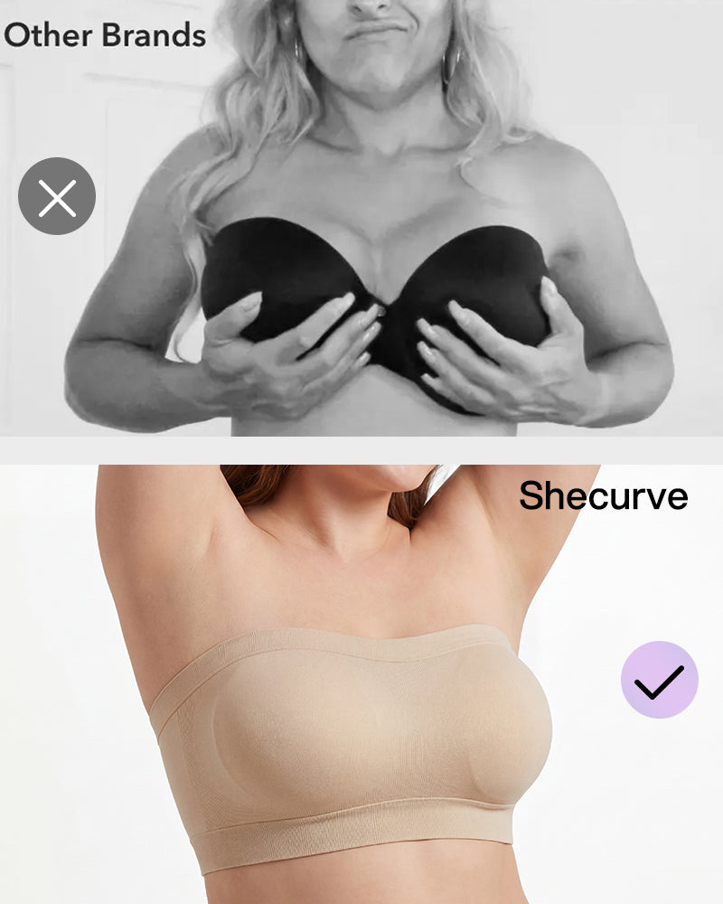 Stay-Put Wireless Seamless Bandeau Bra - FirmStay