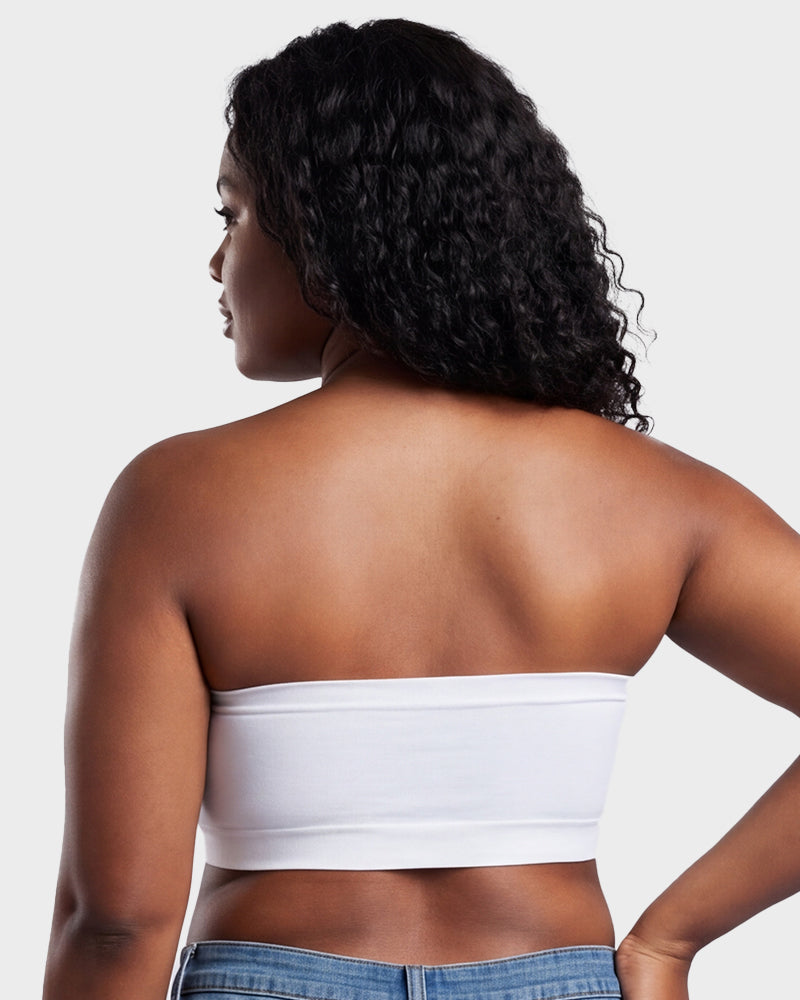 Stay-Put Wireless Seamless Bandeau Bra - FirmStay