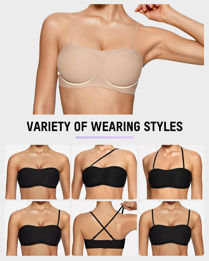 Strapless Wireless Padded Bandeau Bra - FirmaHold