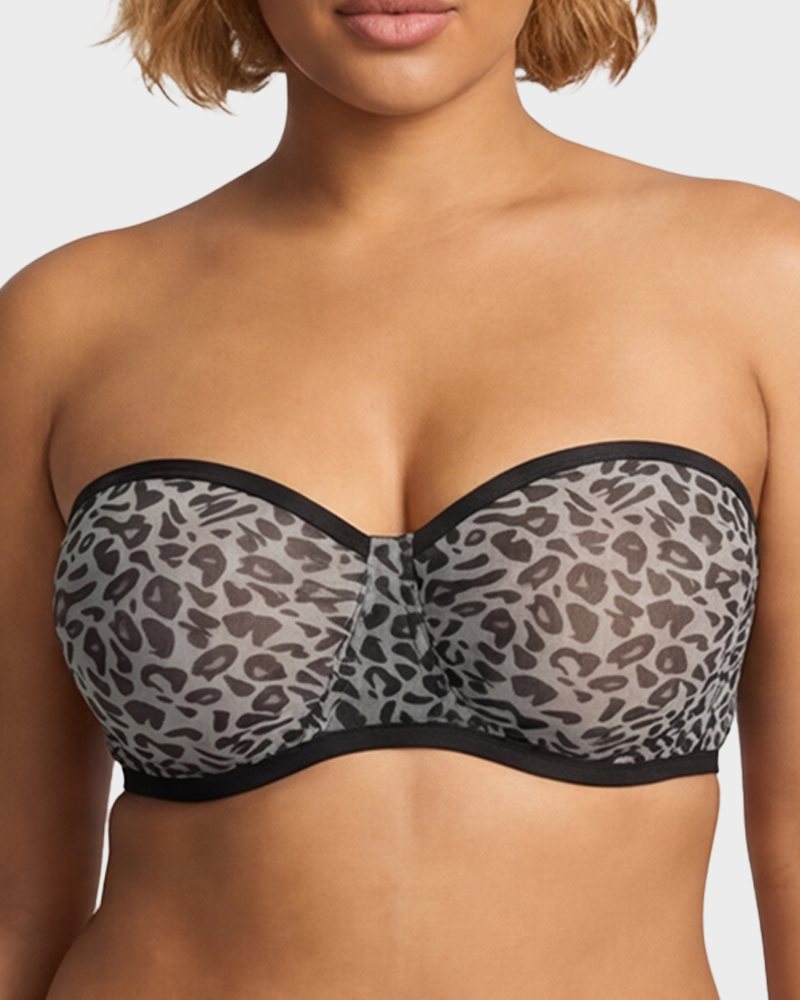Strapless Mesh Underwire Balconette Bra - FirmaBreeze