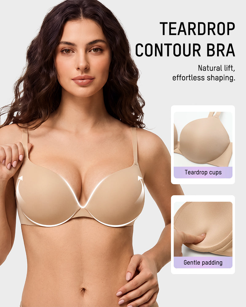 Teardrop Push-Up Underwire T-Shirt Bra - FirmaLift
