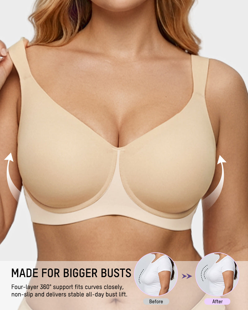 Teardrop Wireless Minimizer Bra with Full Coverage - FirmaSmooth